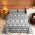 thumbnail image 2 of Manfei Boho Aztec Tribal Queen Comforter Set, Bohemian Geometric Comforter Sets Queen, White, Gray Reversible 3 Pieces, 1 Comforter and 2 Pillowcases, 2 of 6
