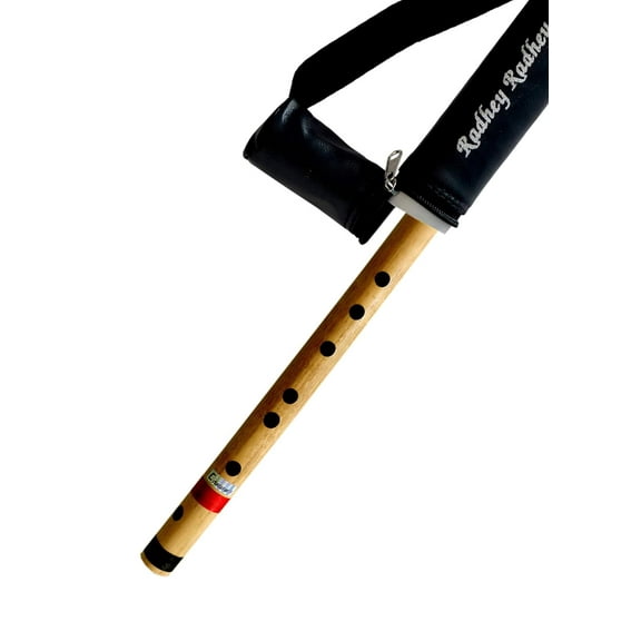 Musical Combo Flutes C Natural 7 Hole (19 Inch) & DD Base (24 Inch) Bamboo Flute Bansuri with Flute Carry Bag Free By Indian Collectible