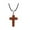 B, variant on Natural Stone Cross Necklace Pendant Color Pattern Rough Stone Crystal Necklace (H,One Size)