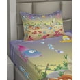 thumbnail image 2 of Ambesonne Underwater Fitted & Top Sheet Set with Sham, Cartoon Funny, Multicolor, 2 of 4