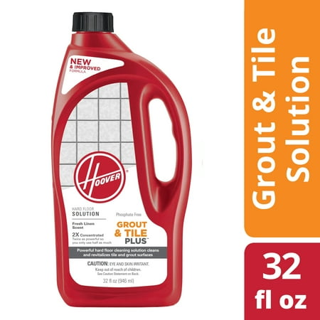 Hoover 2X FloorMate Tile and Grout + Hard Floor Cleaning Solution 32 oz, (Best Way To Clean Tile Floors)