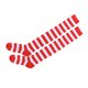 thumbnail image 2 of Jumpingount Paquete de 2 calcetines a rayas de talla grande hasta el muslo, transpirabilidad, apariencia única y flexible, calcetines antideslizantes, Medias rayas blancas rojas Jumpingount AP008874-02, 2 of 6