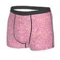 thumbnail image 2 of Balery Glitter Pink Men's Boxer Briefs, Soft and Breathable Cotton Underwear with nylon Waistband-Medium, 2 of 9
