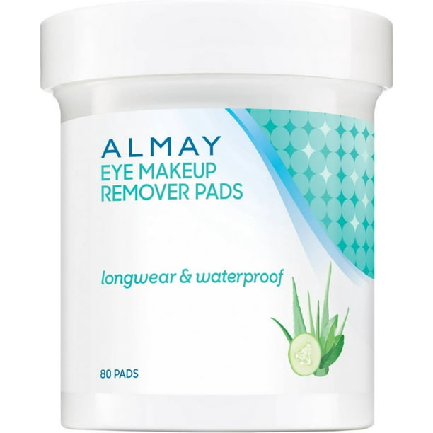 2 Pack Almay Eye Makeup Remover Pads, Longwear & Waterproof 80 ea