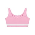 thumbnail image 5 of Hansber Kids Girls Sleeveless Dance Crop Top Sports Bra Athletic Ballet Gymnastics T-Shirt Activewear Pink 12, 5 of 6