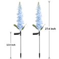 thumbnail image 3 of Spencer 2 Pack Solar Lights Outdoor, IP65 Waterproof Solar Garden Lights Solar Powered Hyacinth Flower Lights Stake Lights for Yard Patio Pathway Decoration (Blue), 3 of 10
