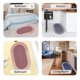thumbnail image 3 of Alfombrilla de baño de 16.0 x 24.0 in, suave, para suelo, ovalada, para barro de diatomeas, antideslizante, rápida, 3 of 8