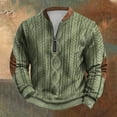thumbnail image 2 of Tricot pour Hommes à Fermeture Éclair Manches Longues Imprimé Sans Col Chandail en Molleton Décontracté, 2 of 3