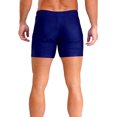 thumbnail image 4 of Hansber Men's Solid Color Gymnastics Sports Shorts Elastic Waistband Performance Training Bottoms Navy Blue L, 4 of 5