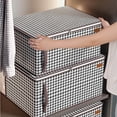 thumbnail image 5 of Storage Bag Large Capacity Folding Clothes Portable Wardrobe Sorting Clothes Storage Box with Reinforced Handle Zipper for Home Comforters Pillow Blanket Bedding Quilt Fabric Storage Organizer Beddin, 5 of 5