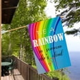 thumbnail image 3 of Gay Pride LGBTQ Rainbow Love House Flag 28x40 Inch Vertical Double Sided Burlap Yard Flags Banner, Progress Lesbian Pride Front Porch Decor Indoor Outdoor Decoration for Farmhouse, 3 of 6
