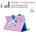 thumbnail image 4 of Allytech Case for Samsung Galaxy Tab A7 10.4" 2020 Released, Slim Shell PU Leather Folip Flip Multi Angle Viewing Stand Auto Sleep Wake Protection Cover Case with Cards Holder, Colorful Unicorn, 4 of 6
