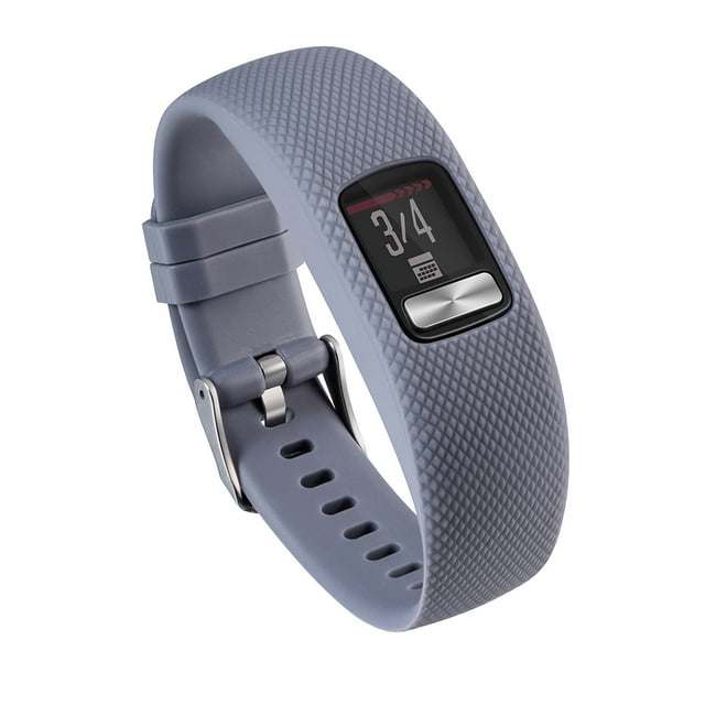 Smartwatch Pulsera Correa Reloj Silicona Reemplazo Textu Impermeable para VivoFit 4 Hebilla Acero Inoxidable Hombres Mujeres Rojo