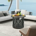 thumbnail image 4 of Gymax Table de Foyer Rond pour Patio 32 Pieds' 30 000 BTU Foyer au Gaz Propane avec Lunettes de Feu, 4 of 10