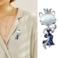 thumbnail image 2 of Elegant Foxes Brooch With Pearls Accent For Women Fashion Jewelry Accessories, 2 of 9