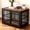 Black&Brown, variant on Oranland 42 Inch Heavy Duty Dog Crate Furniture for Large and Medium Dogs,0.8” Steel Tubes, Quadruple Lock, Waterproof Top, 300 lb Capacity, Black&Brown