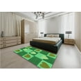 thumbnail image 4 of Ahgly Company Indoor Square Patterned ForestGreen Area Rugs, 5' Square, 4 of 6