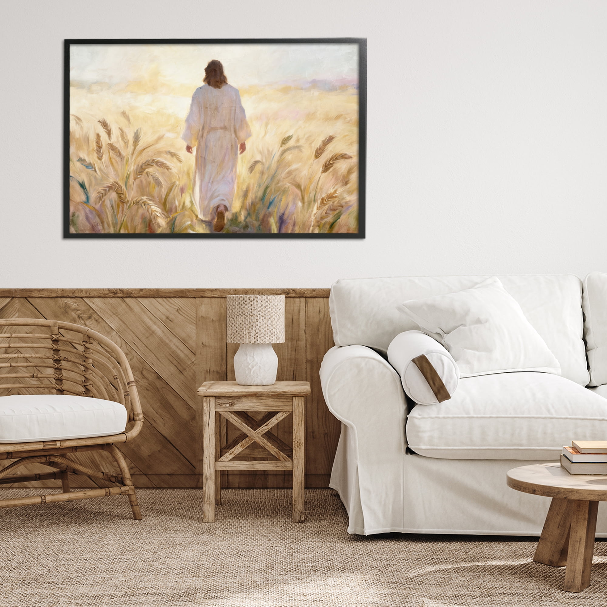 Stupell Industries In His Steps Walking Faithfully Black Framed Giclee Art, design by Kim Allen