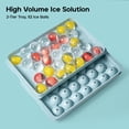 thumbnail image 2 of Bandeja para cubitos de hielo DclobTop, 62 bolas de hielo redondas con tapa, sin BPA, 2 of 7