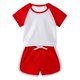 thumbnail image 1 of Odeerbi 1-11 Años Conjuntos de Pijama de Verano Para Niños Y Niñas Camisa de Raglán de Algodón de Manga Corta Pantalón Corto Conjunto de Dos Piezas Suave, 1 of 4