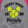 thumbnail image 3 of Mickey & Friends - Mickey Head Varsity Tennis - Toddler And Youth Girls Raglan Graphic T-Shirt, 3 of 5