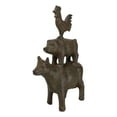 thumbnail image 4 of Western Farmhouse Cast Iron Rustic Rooster Pig And Cow Stacked DecorSculpture, 4 of 12