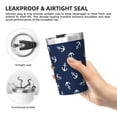 thumbnail image 5 of PAYOHTO Anchors Navy Blue Insulated Stainless Steel Tumbler 12 oz Thermos Come with Straw Kids Leak-Proof Travel Mug Cup, 5 of 7