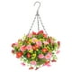 thumbnail image 1 of Flores artificiales en canasta colgante Canasta de canasta de flores colgantes Canasta de jardín, 1 of 4
