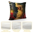 thumbnail image 4 of Orinice Santa Claus Candle Christmas Tree Graphic Decorative Throw Pillow Cover 1PC for Home Living Room Sofa Bed - Winter Pillow Case 12x12in, 4 of 5