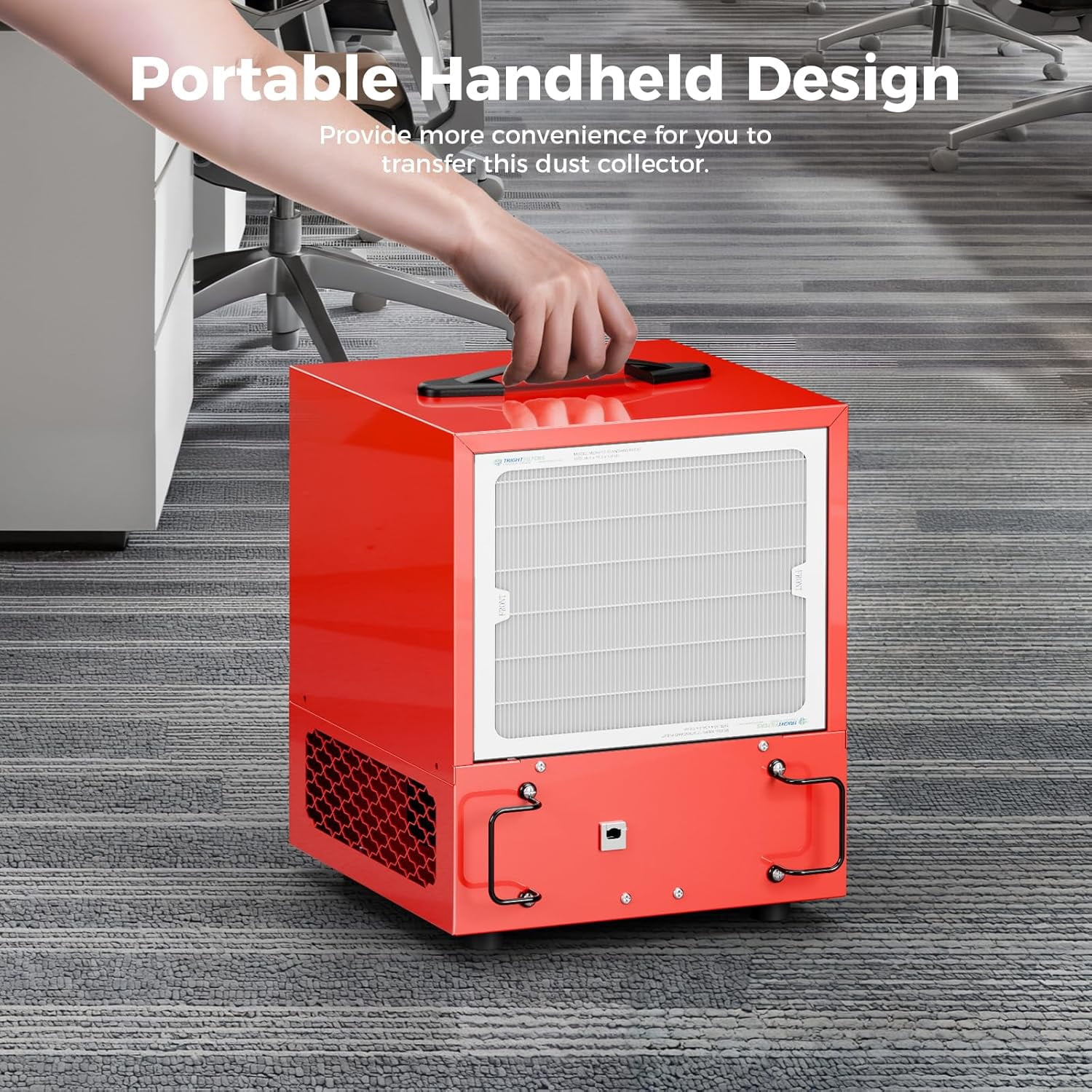 AlorAir 850/1050 CFM Portable Air Filtration System Built-In Ionizer with Strong Vortex Fan for Garage, Works Shop, Purecare 1050IG Tabletop Dust Collector