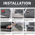 thumbnail image 3 of JIATER 4-Piece Velvet Sofa Cover Non-Slip Couch Cover Stretch Sofa Slipcover Washable Furniture Protector,Sofa Gray, 3 of 7