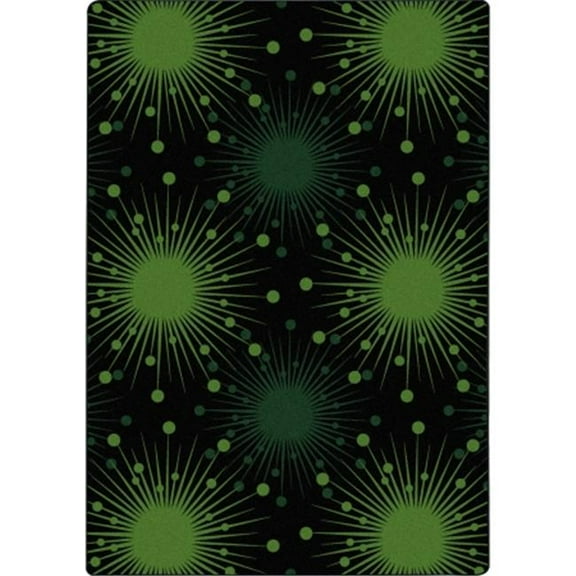 Kaleidoscope Cosmopolitan Rectangle Whimsical Area Rugs  02 Green - 7 ft. 8 in. x 10 ft. 9 in.