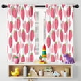 thumbnail image 5 of Blackout Kids Curtains,Strawberry Plants Fruit Heart White Pattern Childrens Insulated Curtains Set Of 2,Bedroom Essentials,Toddler Room Decor 42"x54", 5 of 5