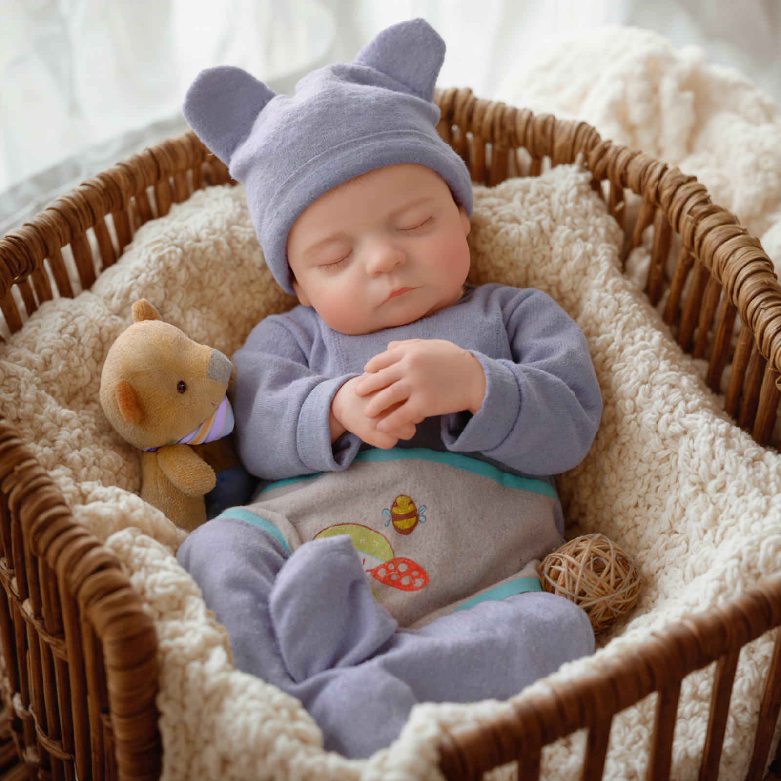 RSG 17 Inch Eyes Closed Sleeping Reborn Baby Doll photo 4