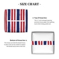 thumbnail image 5 of Sikiie USA Colors Stripes Leather Tissue Box Cover Square, tissue box holder, Tissue Box with Bottom Belt-5.2”x5.2”x5.2”, 5 of 7