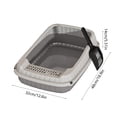 thumbnail image 3 of Cat Litter Box Large Semi Enclosed with High Sides Splash Proof Easy Clean Includes Scoop for Kittens and Adult Cats, 3 of 6