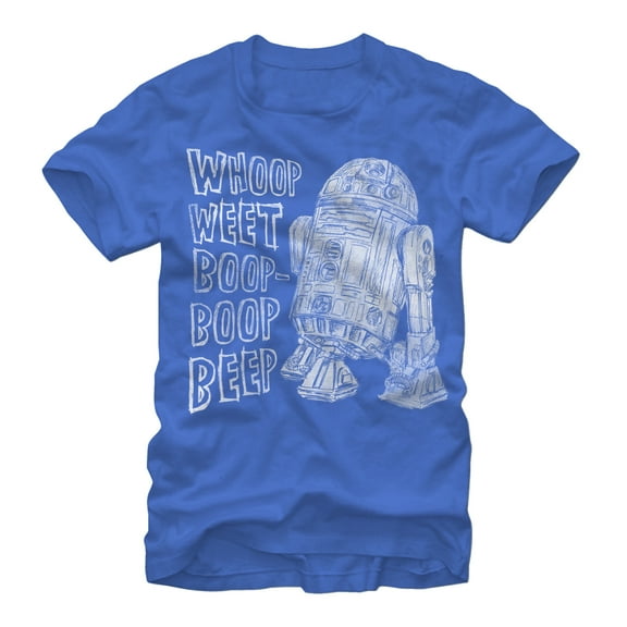 Men's Star Wars R2-D2 Words of Wisdom Graphic Tee Royal 2X Large