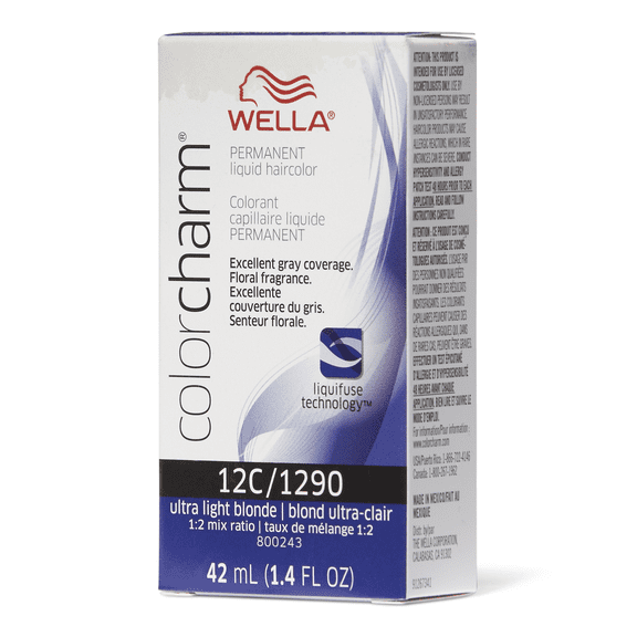 Wella COLOR CHARM, HAIR COLOR - Liquid Creme Haircolor - Color : # 1290/12C - Ultra Light Blonde