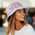 thumbnail image 5 of Dalix Heartly Ghost Tie Dye Bucket Hat Cotton Embroidery Casual Outdoor Style Womens in Tie Dye Pink XL X-Large, 5 of 5