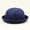 Navy, variant on Elegant Adults Solid Hat Roll Up Brim Panama Bowler Hat Round Bowler A Hat