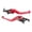 Red, variant on Motorcycle Brake Lever with Ergonomic Grip for Aluminum Construction