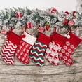 thumbnail image 4 of Matsuzay Bola de pelo de Navidad tejida, medias, calcetines, árbol de Navidad, bolsa Goodie, colgante de boda, colgante, envoltorio, Kits de decoración para fiestas Rizado verde rojo, 4 of 6