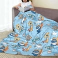 thumbnail image 6 of Fuzoiu Cute Animals Surfers Print Ultra-Soft Micro Fleece Blanket,All Seasons Flannel Throw, Lightweight Blanket for Bed, Sofa, Couch, Movie Night, Camping, and Travel-80"x60", 6 of 7