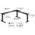 thumbnail image 4 of Stand Up Desk Store Triple Motor Electric L-Shaped Corner Standing Desk EZ Assemble Frame with Adjustable Width (Black, Frame Only), 4 of 5