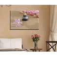 thumbnail image 2 of wall26 Canvas Print Wall Art Zen Garden with Massage Stones and Cherry Blossoms Nature Wilderness Photography Realism Chic Scenic Relax/Calm Multicolor for Living Room, Bedroom, Office - 24"x36&, 2 of 4
