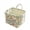 Ivory, variant on Colorful Flowers Fabric Storage Baskets,Decorative Rectangular Fabric Storage Bin With Handles for Home, Funny Laundry Hamper Clothes Storage Bucket Toy Organizer For Bathroom/Laundry/Bedroom