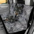 thumbnail image 4 of Pzuqiu Fashion Wolf Car Seat Covers Sets 4Pcs Front Seat Protector Carseat Rear Split Bench Cover Universal Vehicle Seat Protector Fit Most Car Truck SUV, 4 of 7