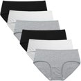 thumbnail image 1 of Bragas hipster de algodón para mujer Underwear INNERSY, paquete de 6, 1 of 6