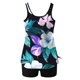 thumbnail image 5 of Trajes de baño tankini para mujer Trajes de baño de dos piezas con espalda de tiras y estampado conservador para mujer Traje de baño de dos piezas para mujer, 5 of 5