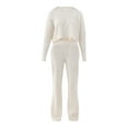 thumbnail image 4 of No Boundaries Mixed Stitch Sweater and Pants Set, 2-Piece, Women's, 4 of 4